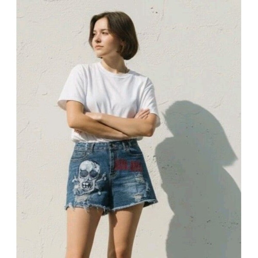 Celebrity Ace Cut Off Jeans Womens 15/16 Punk Distress Frayed Festival Grunge